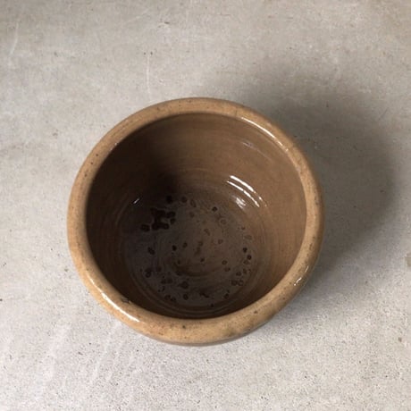 古いこね鉢　小さめメダカ鉢 睡蓮鉢  幅約27cm   アンティークポット　黄瀬戸 古瀬戸 民藝 古民藝