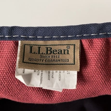 LLBean (オールド エルエルビーン) 90sミディアム トートバッグ  コヨーテ柄 キャンバス  ボルドー/ネイビー  ヴィンテージ トートバッグ 鞄  アニマル柄シリーズ 希少品