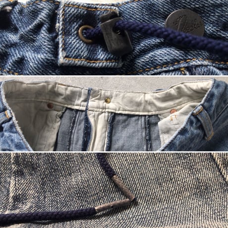 ネペンテス (needles・ニードルス) H.D. PANT - JEAN / ヒザデルパンツ デニム  12OZ DENIM / VINTAGE  サイズ1  レディース  中古品