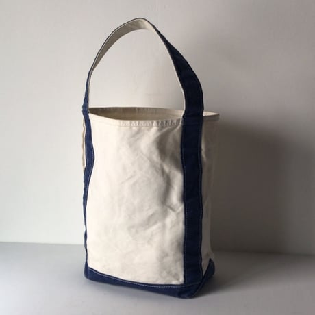 TEMBEA Baguette Tote　テンベア バゲットトート バッグ  ナチュラル/ネイビー   鞄 カバン キャンバス ショルダー方持ちハンドル Used  中古品