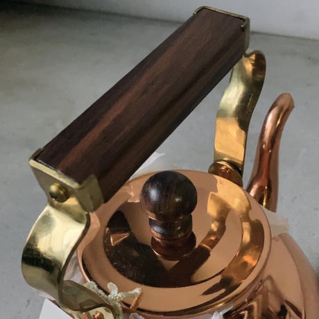 COPPER100 新光金属 コッパーケトル 1.8L ウッドハンドル ウッド摘み 銅やかん ほぼデッドストック 未使用品