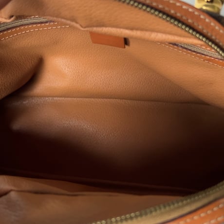CELINE オールドセリーヌ トリオンフ(マカダム) 総柄  ハンドバッグ 半円型 ハーフムーン ミニボストン フラップポケット ゴールド金具 ヴィンテージセリーヌ 中古極美品