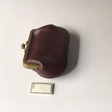 N25  エヌニジュウゴ   レザー  ガマ口  ウォレット  お財布　サイズ(中)   ダークブラウン　中古美品