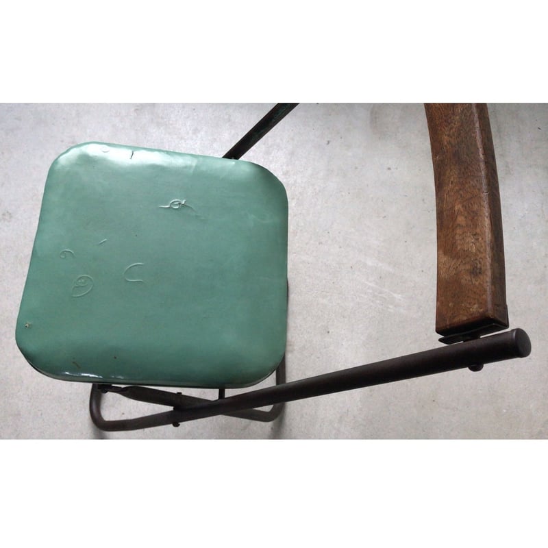 ビンテージ　折りたたみ椅子 ヴィンテージ 折りたたみ椅子 スチール/ウッド/ コーティング