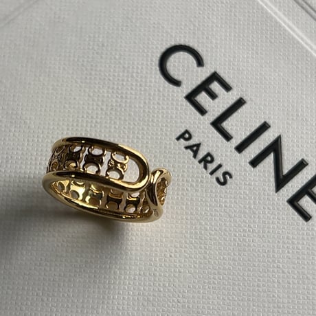 CELINE セリーヌ  マイヨン トリオンフ マルチリング / ゴールドフィニッシュ ブラス  サイズ52 中古極美品