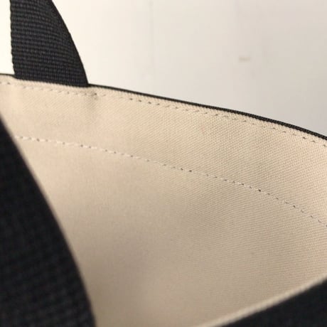 Herve Chapelier エルベシャプリエ 707GPリュクス舟型トートM ノワール×ノワール   中古 新品同様