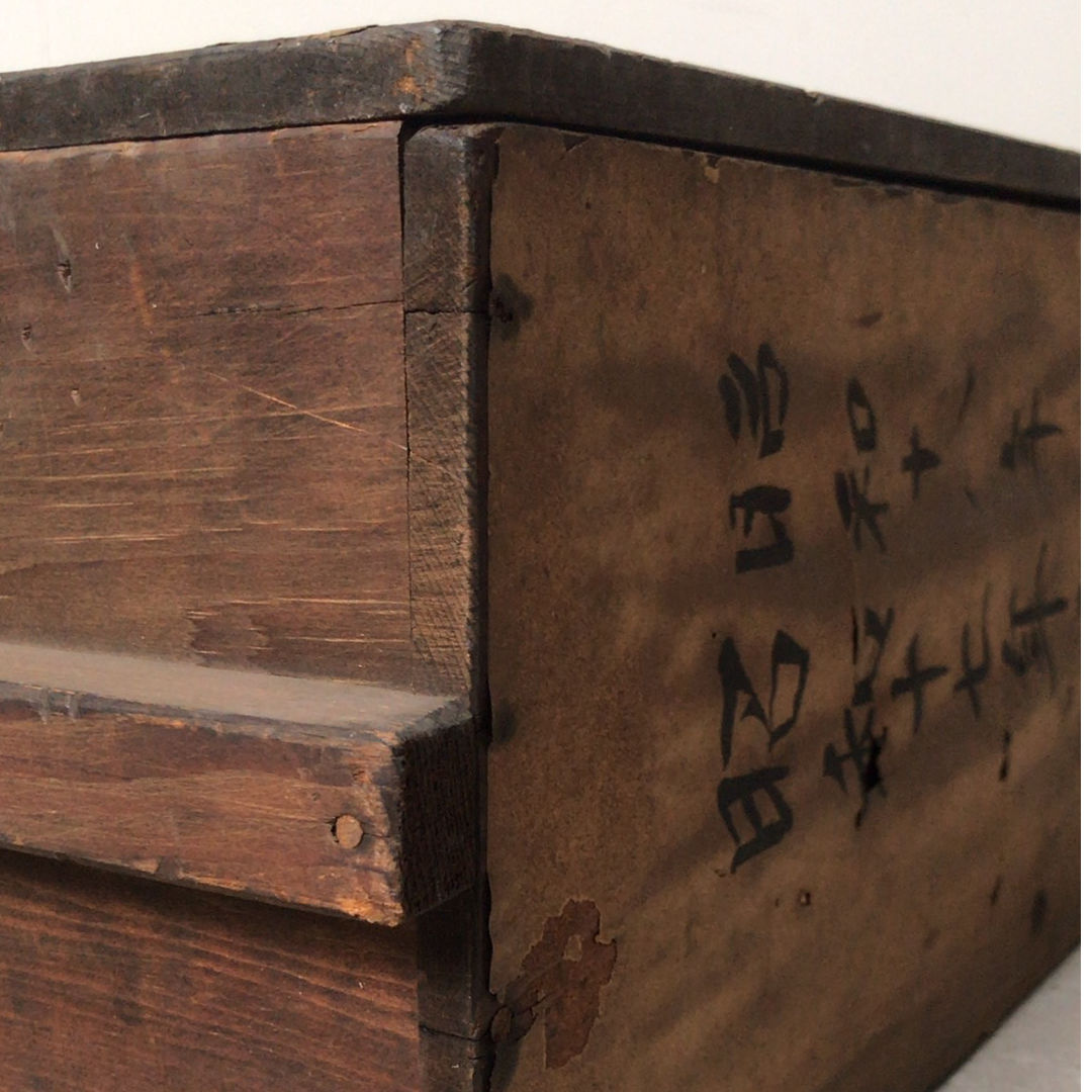 国旗　アンティーク　木箱　戦時中 木箱 アメリカ製 トランク ビンテージ 国旗 ボックス Relic Wood