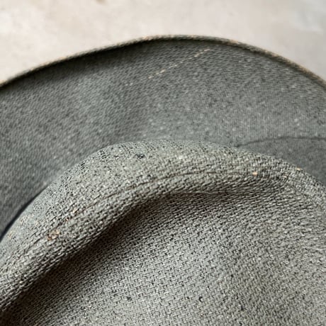 Colombia panamahat ヴィンテージ パナマハット ユニセックス 頭周約55.5cm 水色 ブルーグレー 編み帽子 中折れ帽 麦わら帽子