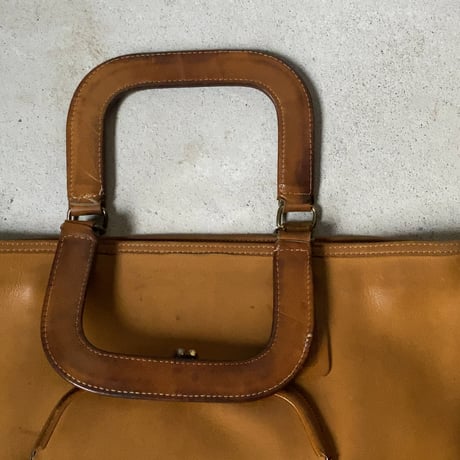 60's VINTAGE COACH   オールドコーチ  BonnieCashin/ボニーカシン  デザインの名作「がま口トート」マスタード(ダークイエロー) 希少品