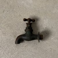 真鍮製杵型摘みヴィンテージ蛇口  小ぶりでエイジング最高 インテリア小物 パーツ 古道具 30s 40s 50s 戦前