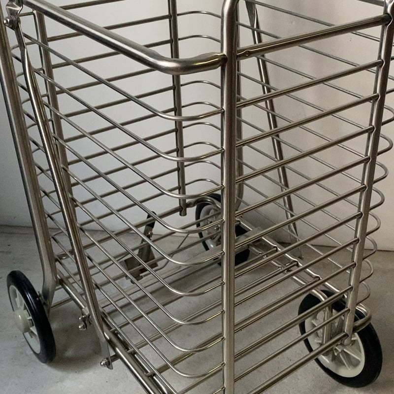 富田工業　ステンレス　折りたたみ　ショッピングカート　SC-01 富田工業株式会社 ショッピングカート SC-01 ステンレス製 折り畳み式