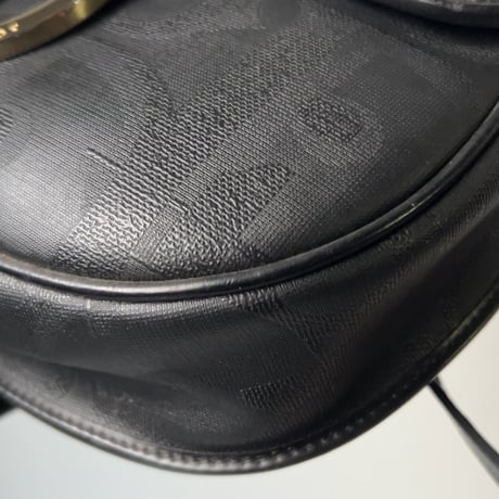 Dior オールドディオール クリスチャンディオール  レザーのショルダーバッグ ブラック ヴィンテージディオール 中古良品