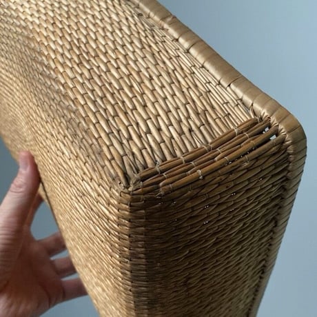 小さめ柳行李 35cm 古い文庫行李 飯行李 平箱 小箱 ヴィンテージクラフト 昭和初期