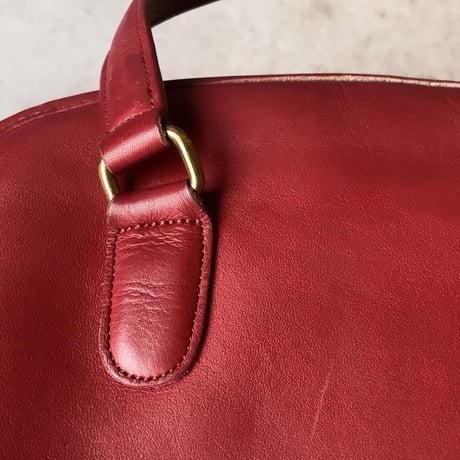 COACH 80s オールドコーチ レザーハンドバッグ 半円型 ファスナー開閉 ミニトート M4C-9958 アメリカ製  ヴィンテージコーチ中古良品