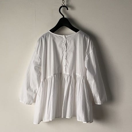 maison de soil メゾンドソイル コットン チュニック ドロップショルダー ホワイト size 1
