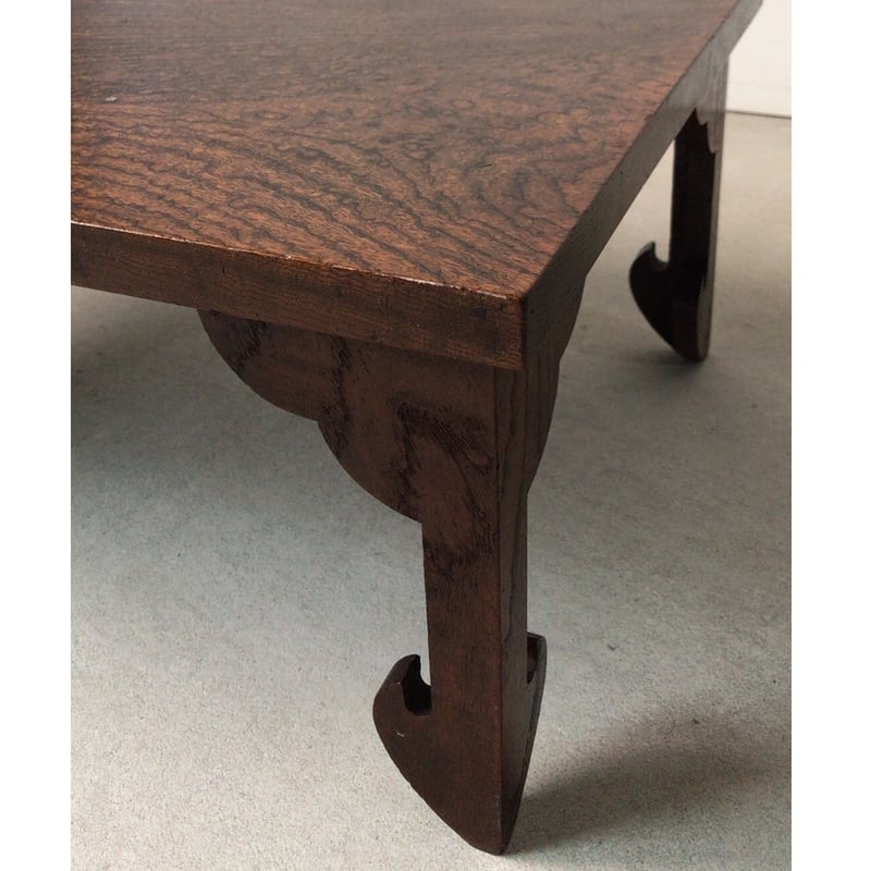 欅 一枚天板の小座卓 ちゃぶ台 経机 仏教卓 厚みのある天板に絶妙な