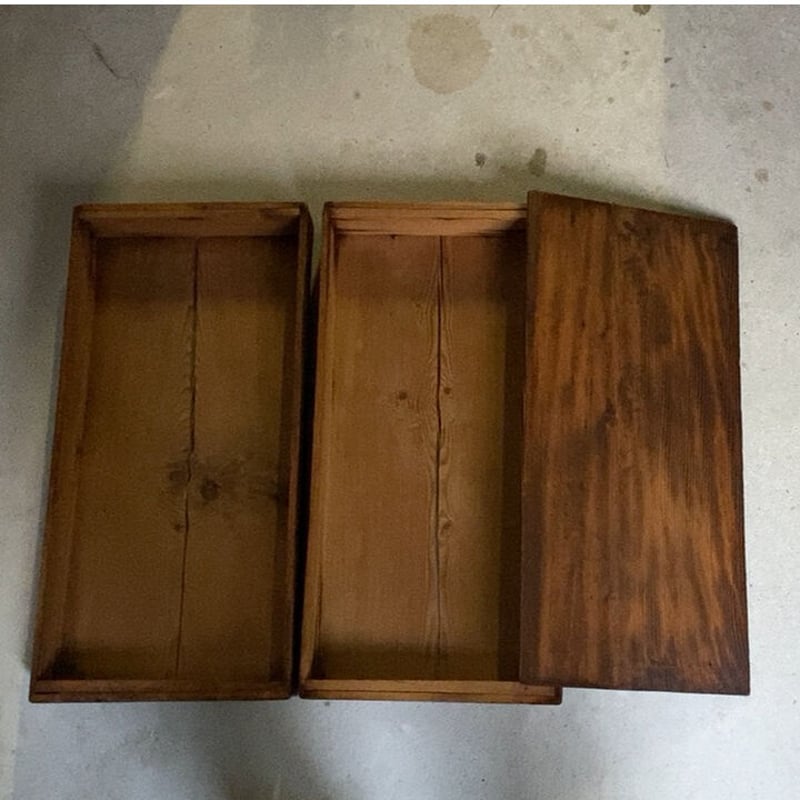 100年以上前 年代物 木箱 工芸品セット 100年以上前 年代物 木箱 工芸品セット