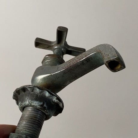 真鍮製プロペラ摘みヴィンテージ蛇口 インテリア小物 古道具 古い蛇口 アンティークパーツ 40s 50s 60s