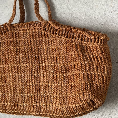 F / style エフスタイル  シナの縄のマルシェバッグ  トートバッグ かごバッグ 手編み ハンドトート 中古美品