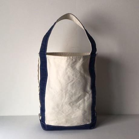 TEMBEA Baguette Tote　テンベア バゲットトート バッグ  ナチュラル/ネイビー   鞄 カバン キャンバス ショルダー方持ちハンドル Used  中古品