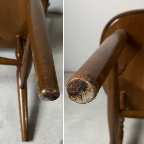 木の椅子  ブナ材無垢ダイニングチェア  クラシックなスタンダードデザイン 濃茶 美品