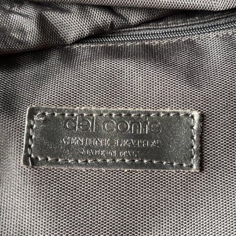 DEL CONTE  デルコンテ  90s レザートートバッグ フラワーバッグ レッド/ブラック 革鞄 made in italy 中古美品