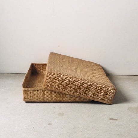 柳行李 平箱 62cm   衣装箱 端切れ入れ 道具箱  手仕事 工芸品 民藝 柳編み 城崎郡柳行李