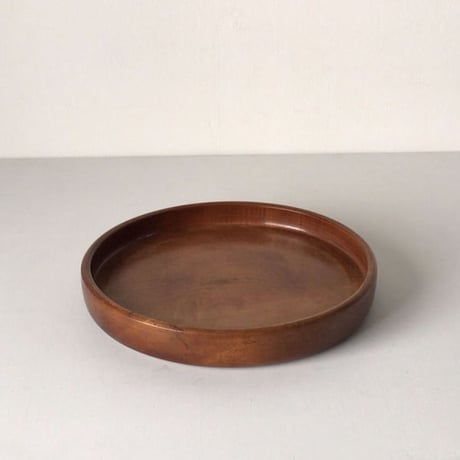 木製 くり抜き盆　小さめサイズ26.2cm  木工 工芸品 木製無垢材 民藝 キッチンツール