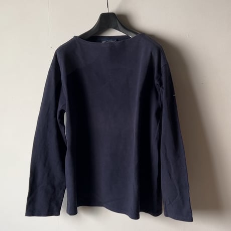 SAINT JAMES セントジェームス  ウエッソン ネイビー無地 ユニセックス F 6SGPON(US42) ボートネック バスクシャツ St james フランス製