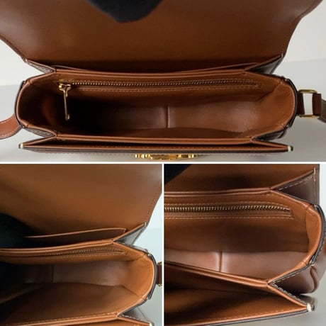 CELINE セリーヌ  ティーントリオンフ  188882BZ4.01.BC  コーティングキャンバス/カーフレザー 2022年製. 中古極美品(新品同様)
