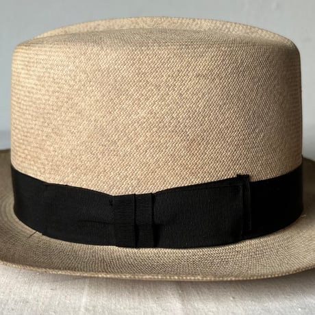 SuperOrionHat   SPECIALLY MADE FOR HANKYU DEPARTMENT STORE  阪急百貨店別注品 戦前阪急BOX付き ヴィンテージパナマハット実寸頭周約56cm