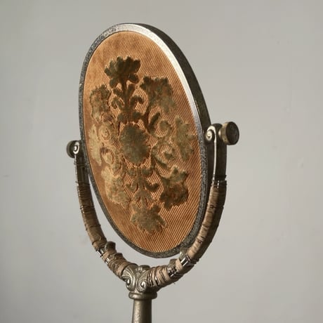 SHISEIDO  資生堂 花椿会 1973年 ゴールドクラス記念品 スタンドミラー 卓上ミラー ベルベット ヴィンテージアイテム リペア跡あり  古道具