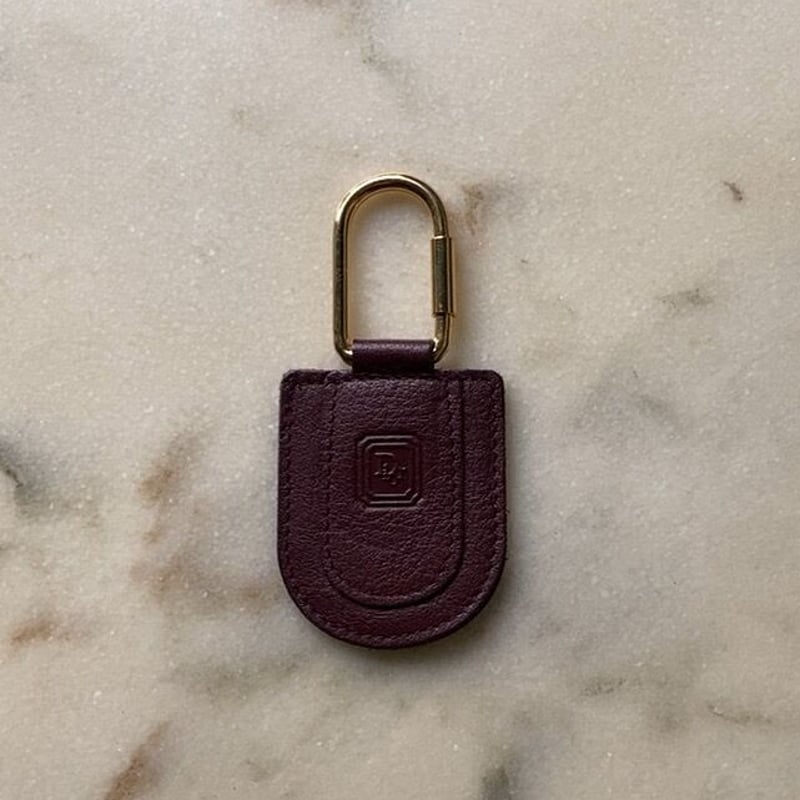 Dior レザー キーリング クリップ付き Dior クリスチャン ディオール オールドディオール レザー