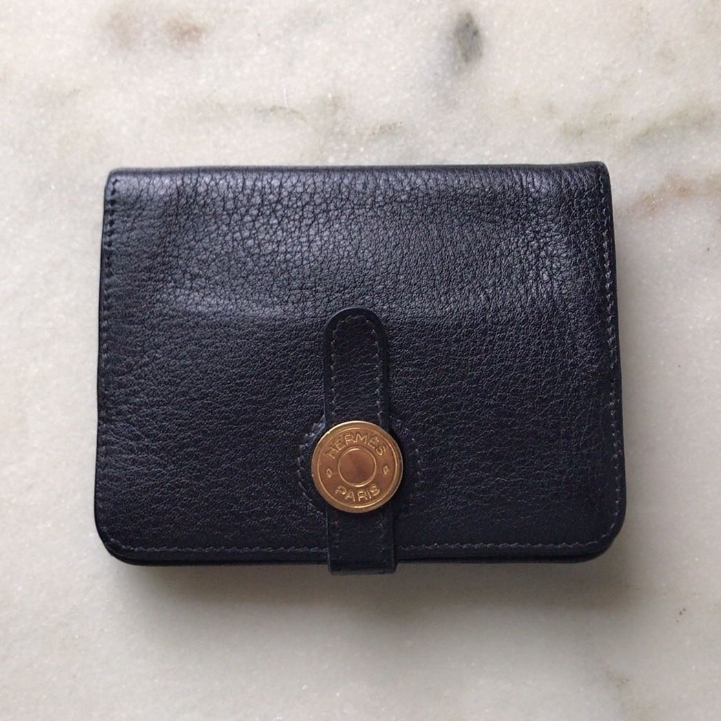 HERMES エルメス ドゴンコンパクト コインケース トゴ ブラック HERMES エルメス ドゴンコンパクト コインケース トゴ ブラック