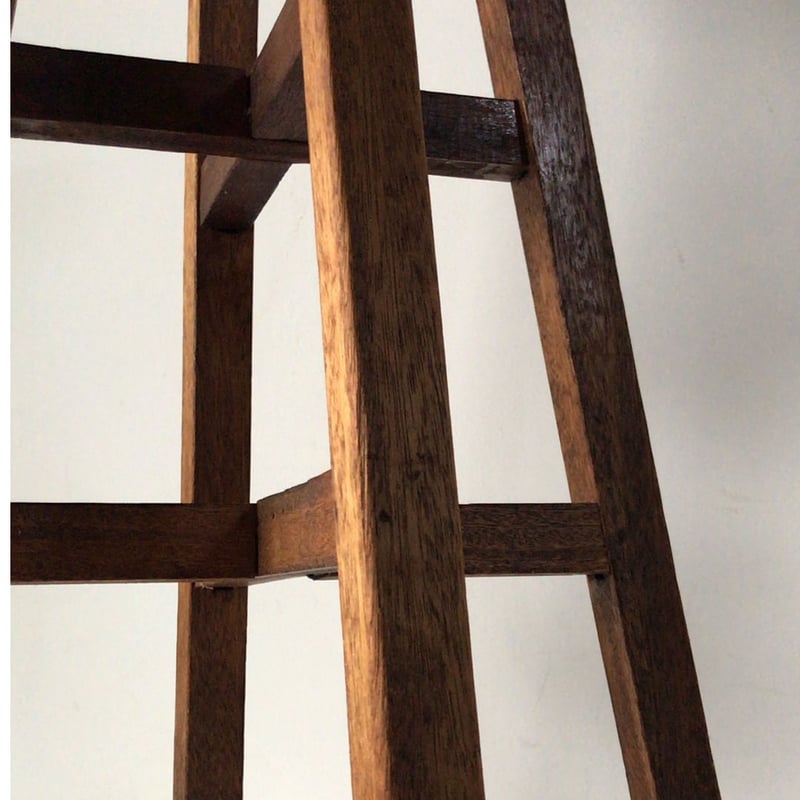 木製無垢 ヴィンテージ スツール アンティーク 古い丸椅子 高めの