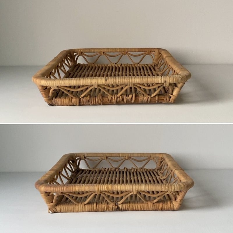 函館区 鐵藏 製 かなり古い 藤 ラタン 天然素材 手付き バスケット  戦前 函館区 鐵藏 製 かなり古い 藤 ラタン 天然素材 手付き バスケット 戦前