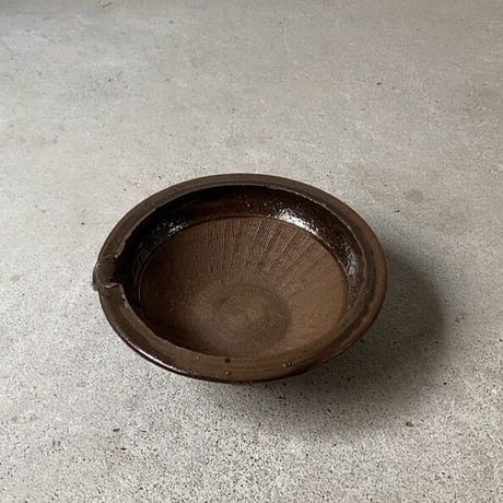 古い 片口すり鉢  幅約17cm 小さめ摺鉢 古民具 古民藝 古手 骨董 ヴィンテージキッチンツール 実用品