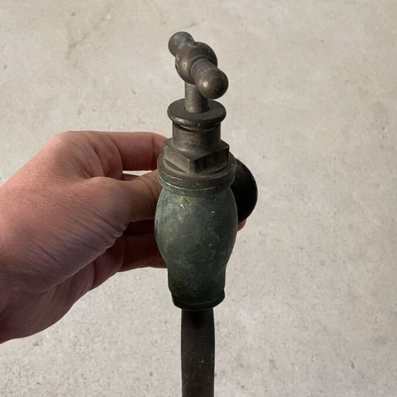 真鍮製杵型摘みヴィンテージ蛇口 スイングアーム 古い蛇口 パーツ