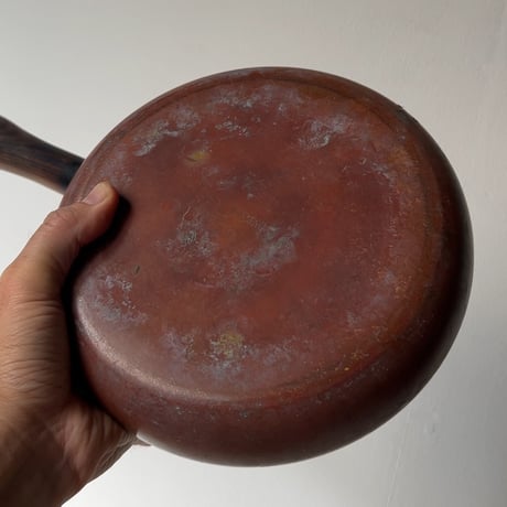 Old COPPER100 HOMEWARE 新光金属 コッパー100 ホームウェア 純銅片手鍋 木製ハンドル 木製摘み 銅鍋 ヴィンテージキッチンツール