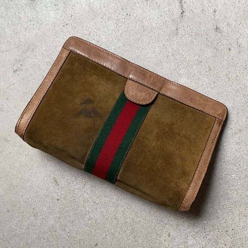 GUCCI オールドグッチ ポーチ シェリーライン スエード GUCCI オールドグッチ ポーチ シェリーライン スエード