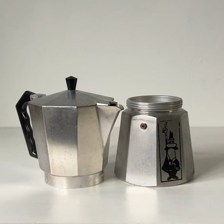 BIALETTI ビアレッティ モカエキスプレス ６カップ 直火式 コーヒーメーカー エスプレッソメーカー マキネッタ 永久定番 1970年代 ヴィンテージ クルジナッロ工場製 下段マーク 中古良品