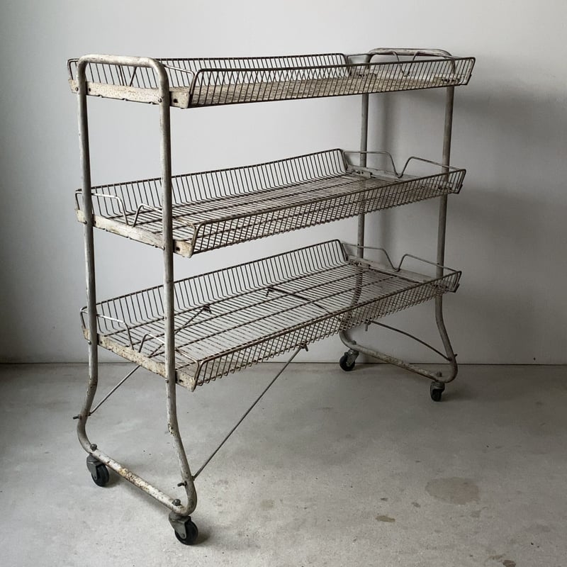 インダストリアル 工業系 スチールラック ツールワゴン ビンテージ 古家具 インダストリアル 工業系 スチールラック ツールワゴン ビンテージ 古家具