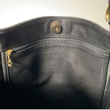 COACH オールドコーチ レザートートバッグ No.K5G-4082 グローブレザー ブラック 真鍮金具 ヴィンテージバッグ made in USA