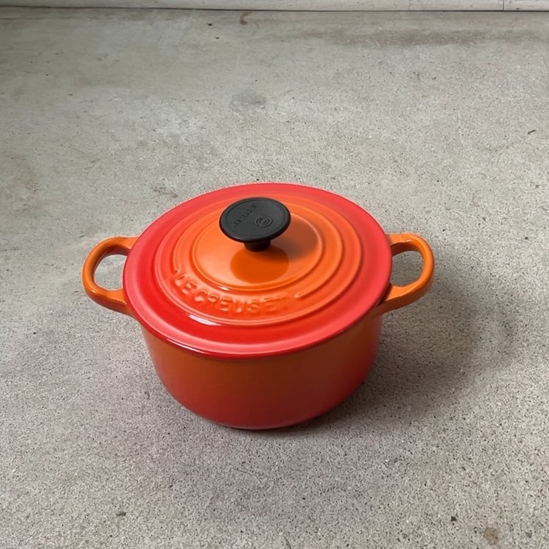 【美品】LE CREUSET　ココット ロンド オレンジ　16cm LE CREUSET ル・クルーゼ ココットロンド 16cm 旧箱デッドストック