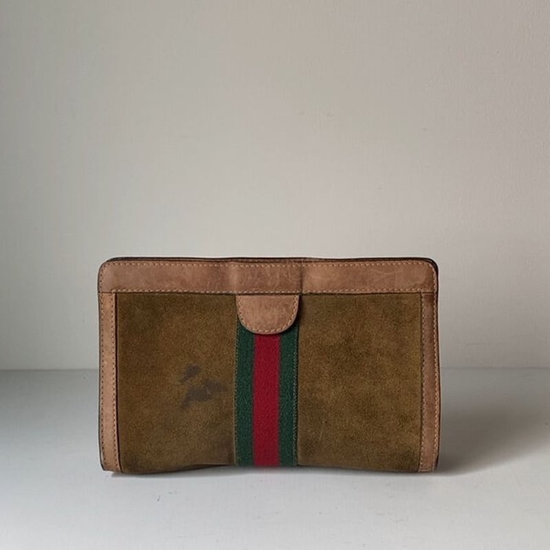 GUCCI オールドグッチ ポーチ シェリーライン スエード GUCCI オールドグッチ ポーチ シェリーライン スエード