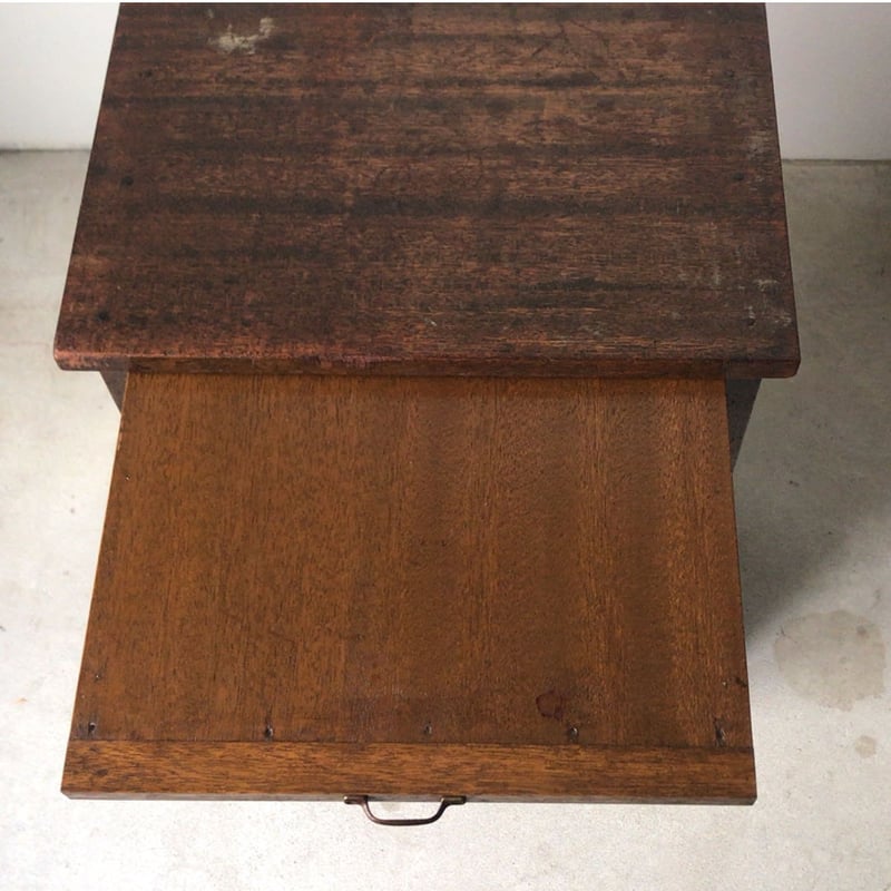 アンティーク ベッドサイド テーブル・チェスト 引き出しテーブル 書斎