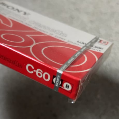 SONY compact cassette C60  赤パケ ソニー ヴィンテージ カセットテープ 紙箱 未開封品  (1個の価格)