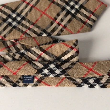 Burberrys バーバリーズ ウール100％ ノバチェック・ネクタイ　ロンドン三越購入品 デッドストック未使用品 袋有り イングランド製 made in England