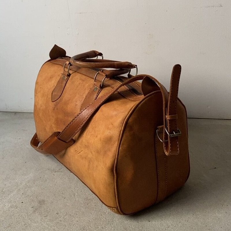 e.de senneville ヴィンテージ ヌメ革 ボストンバッグ e.de senneville ヴィンテージ ヌメ革 ボストンバッグ e.de