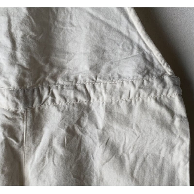 Gauze ガーゼ コットンリネンサロペットパンツ ホワイト
